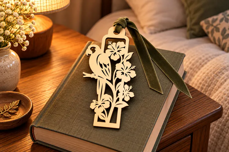 Flower Bouquet Cutout Bookmark Laser Cut SVG PNG DXF EPS