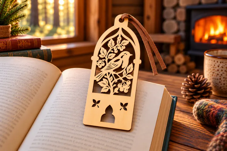 Birdhouse Garden Bookmark Laser Cut SVG PNG DXF EPS
