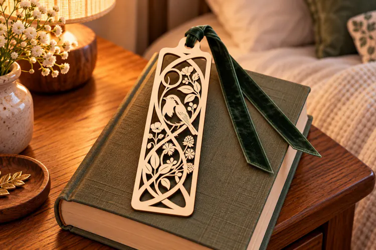 Botanical Lattice Bookmark Laser Cut SVG PNG DXF EPS