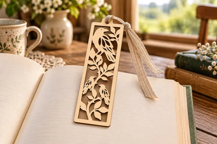 Blooming Floral Garden Bookmark Laser Cut SVG PNG garden