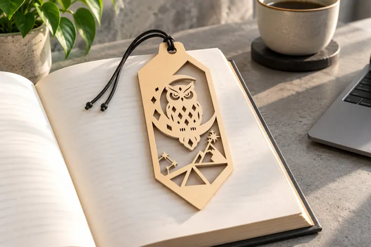 Owl Diamond Bookmark Laser Cut SVG PNG geometric owl, diamon