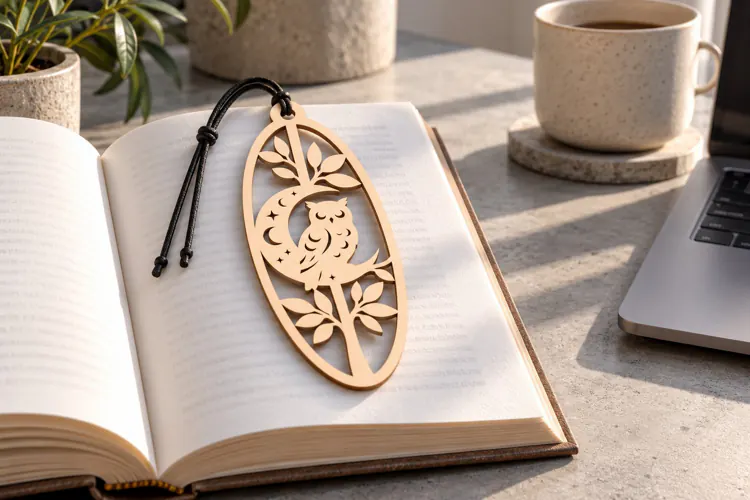 Songbird Branch Bookmark Laser Cut SVG PNG val songbird