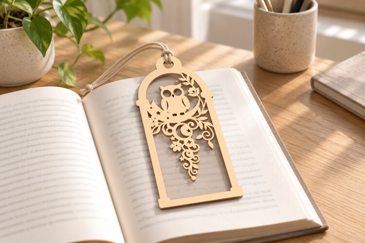 Hanging Wildflower Bouquet Bookmark Laser Cut SVG PNG example image 1