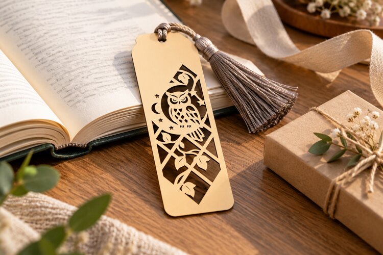 Bird and Diamond Lattice Bookmark Laser Cut SVG PNG c bird example image 1