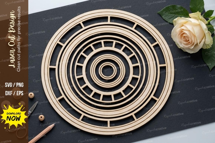 Circle Ring Laser Cut SVG laser cut svg, circle ring, concen