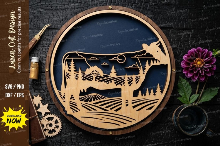 Fishing Lake Scene laser Cut svg Cutting file fishing svg