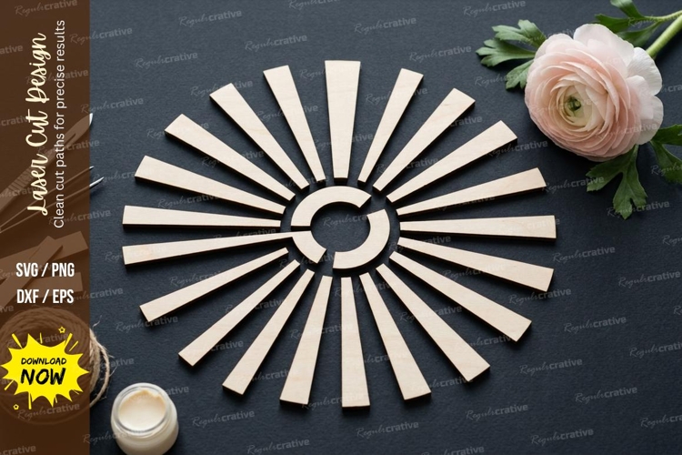 Radial Lines Laser Cut SVG laser cut svg, radial lines,