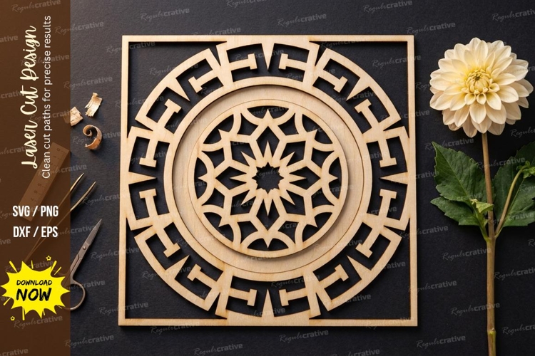 Ornate Circle Laser Cut SVG laser cut svg, ornate circle