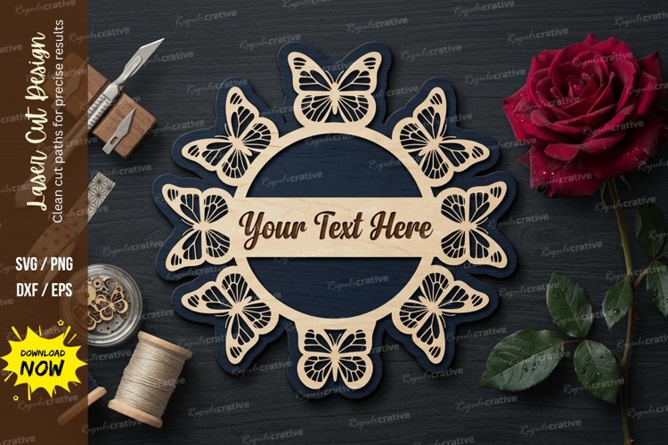 Ornate Name Frame laser Cut svg Cutting file ornate name svg