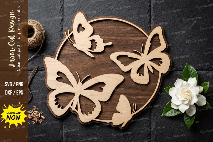 Butterfly Frame laser Cut svg Cutting file butterfly svg
