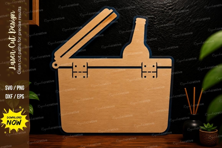 Picnic Basket Design laser cut svg File picnic basket laser example image 1