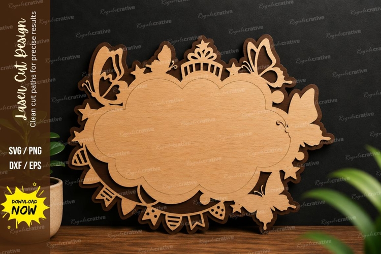 Butterfly Pumpkin Frame laser cut svg File pumpkin butterfly example image 1