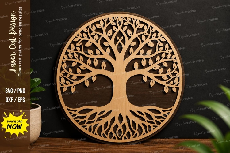 Tree of Life Decor laser cut svg File tree of life svg, tree example image 1