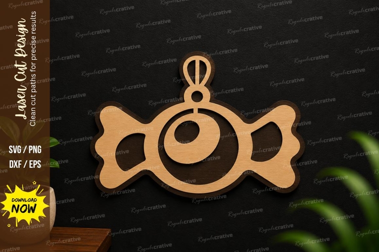 Candy Ornament Shape laser cut svg File candy ornament svg example image 1