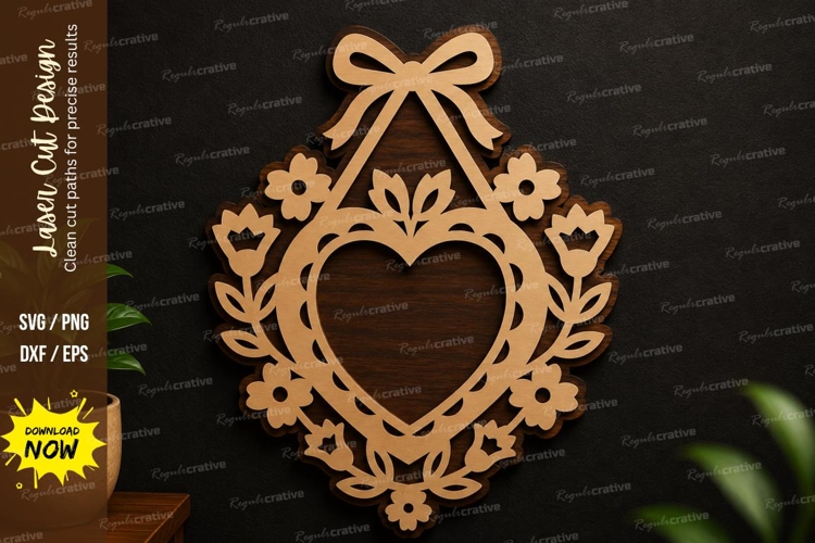 Floral Heart SVG Image 2