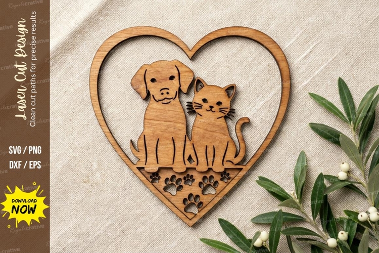 Dog Family Heart Laser Cut, dog svg, dog family svg, puppy
