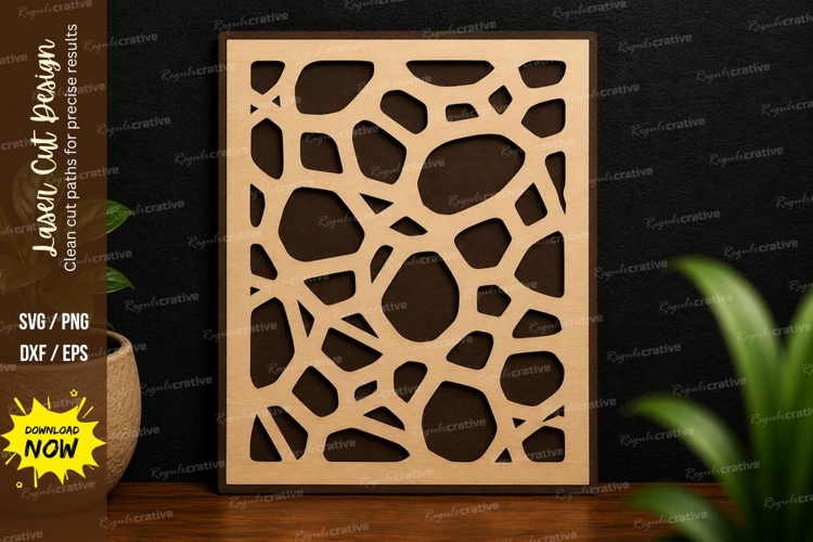 Abstract Pebble Pattern Laser Cut SVG Design pebble pattern example image 1