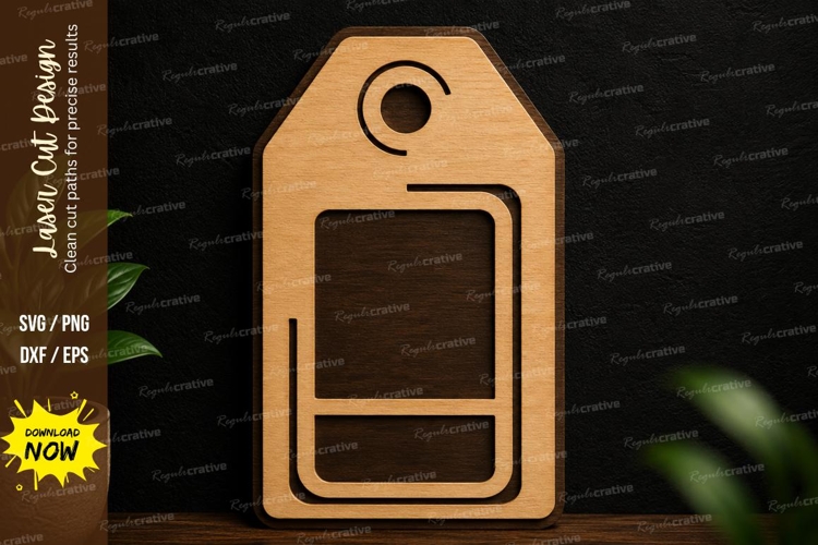 Gift Tag Laser Cut SVG Design gift tag svg, tag laser cut
