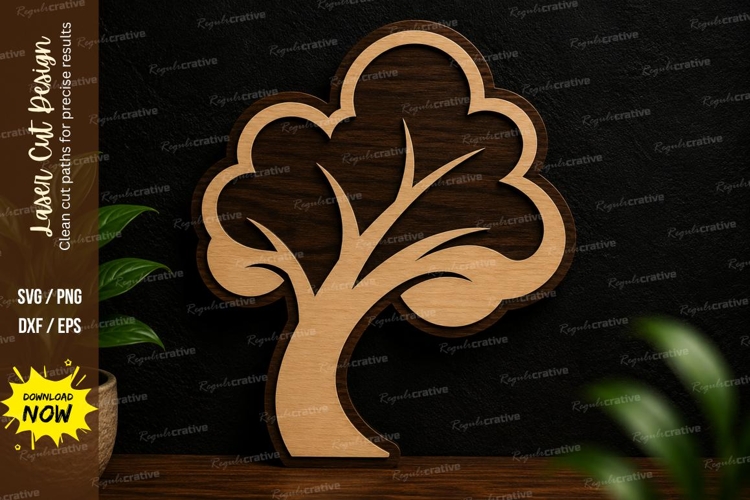 Abstract Tree Wall Art Laser Cut SVG Design tree wall art