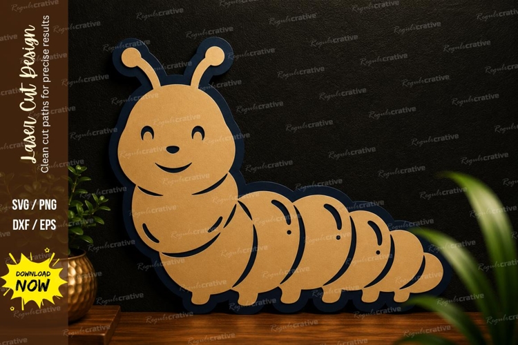 Cute Caterpillar Laser Cut SVG Design cute caterpillar svg
