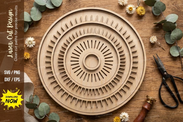Layered Circle Laser Cut SVG laser cut svg, layered mandala