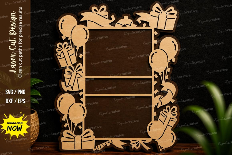 Celebration Frame Laser Cut SVG Design celebration frame svg