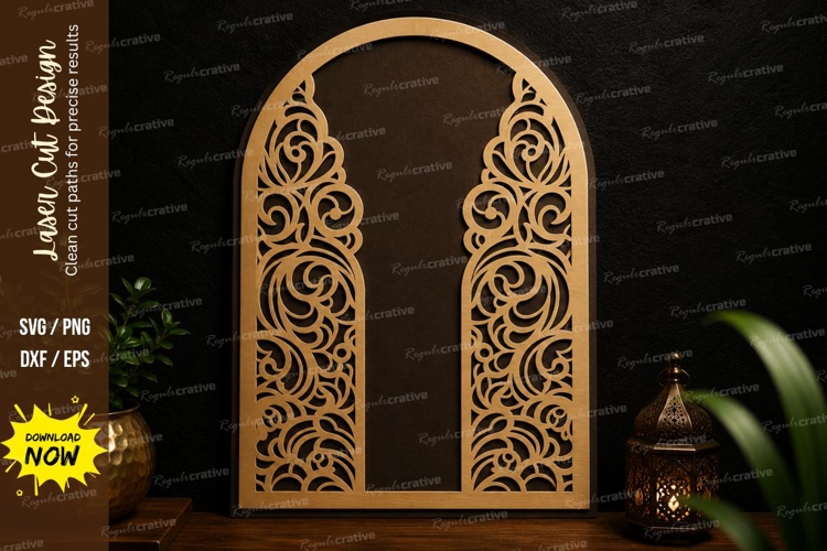 Decorative Arch Door Frame Laser Cut SVG arch frame svg