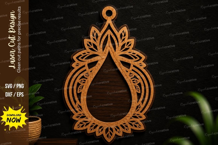 Floral Ornament Frame Laser Cut SVG floral ornament svg