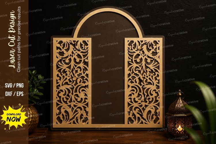 Decorative Arch Door Laser Cut SVG arch door svg, decorative