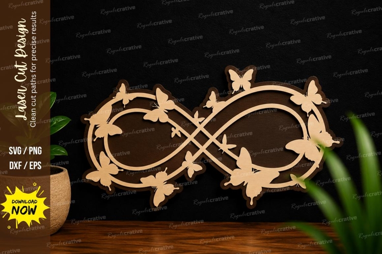 Butterfly Infinity Frame Laser Cut SVG infinity frame svg