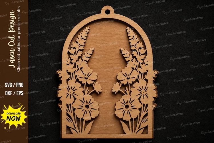Floral Arch Ornament SVG Laser Cut Svg Design floral arch