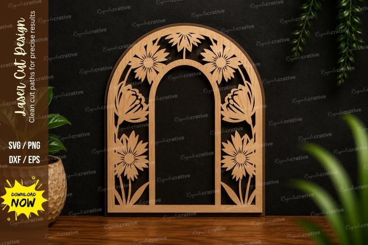 Daisy Arch Frame SVG Laser Cut Svg Design daisy arch svg