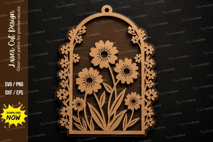 Daisy Flower Ornament SVG Laser Cut Svg Design daisy flower