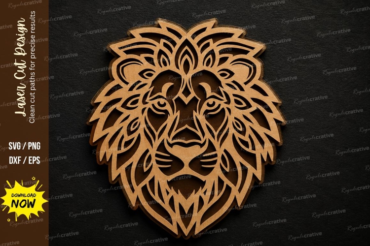 Majestic Lion Face SVG Laser Cut Svg Design lion face svg