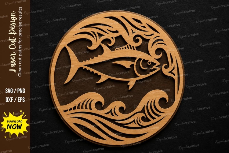 Fish Ocean Scene SVG Laser Cut Svg Design fish ocean svg