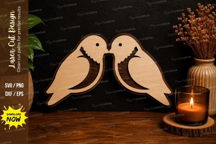Love Birds Wall Art SVG Laser Cut Svg Design love birds svg