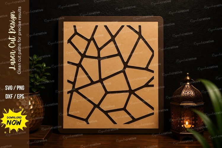Abstract Mosaic Pattern Laser Cut Svg Design abstract mosaic