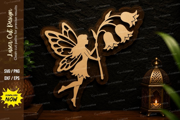 Fairy Bell Branch Laser Cut Svg Design fairy bell svg, fairy