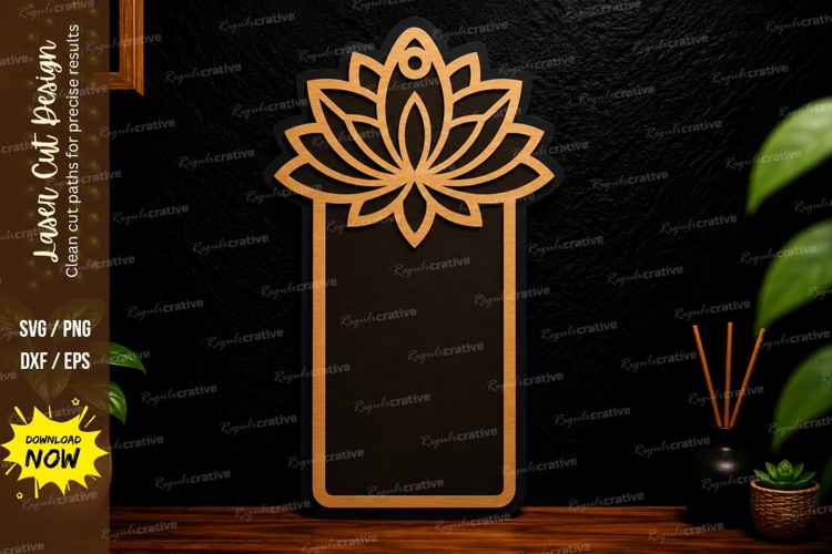 Lotus Frame Border Laser Cut Svg Design Lotus frame svg,