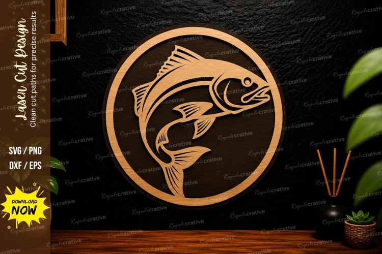 Jumping Fish Sport Laser Cut Svg Design jumping fish svg