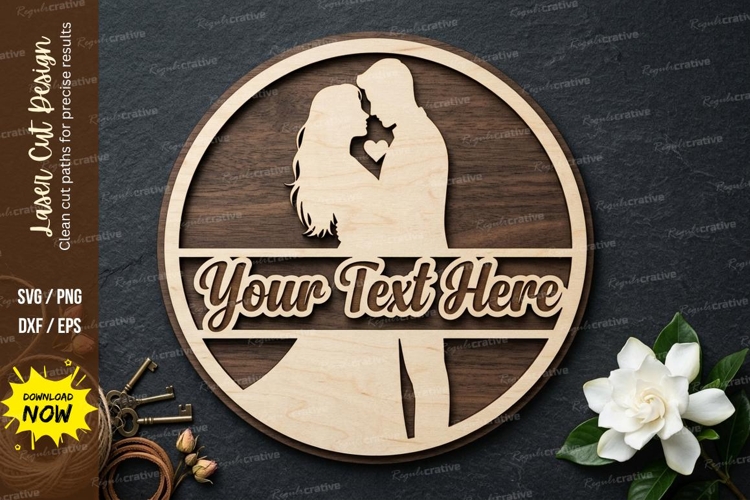 Couple Silhouette laser Cut svg Cutting file couple silhouet