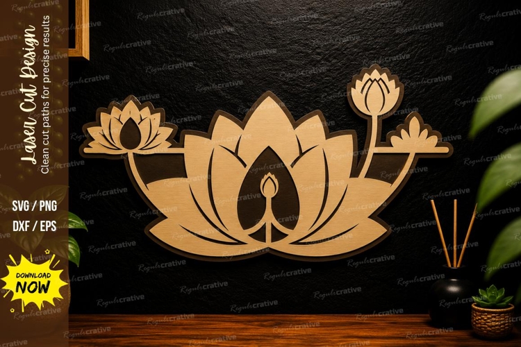 Lotus Candle Laser Cut Svg Design lotus candle svg, lotus