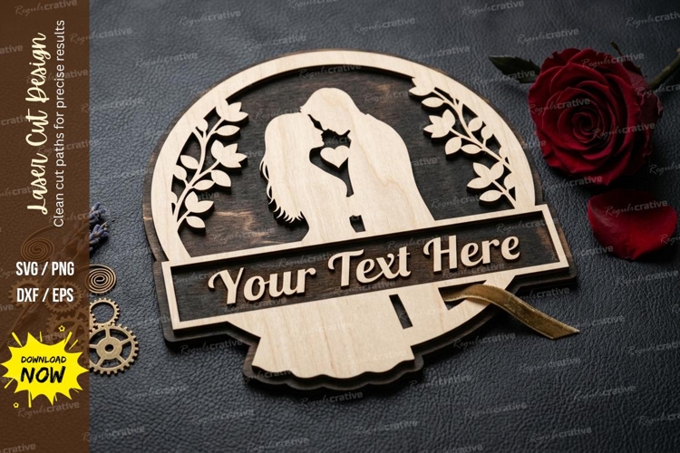 Bride Groom Frame laser Cut svg Cutting file bride groom svg
