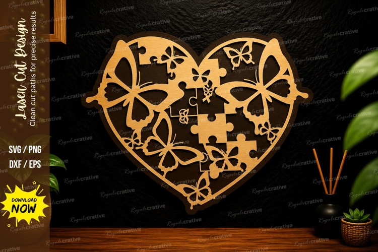 Butterfly Heart Laser Cut Svg Design butterfly heart svg