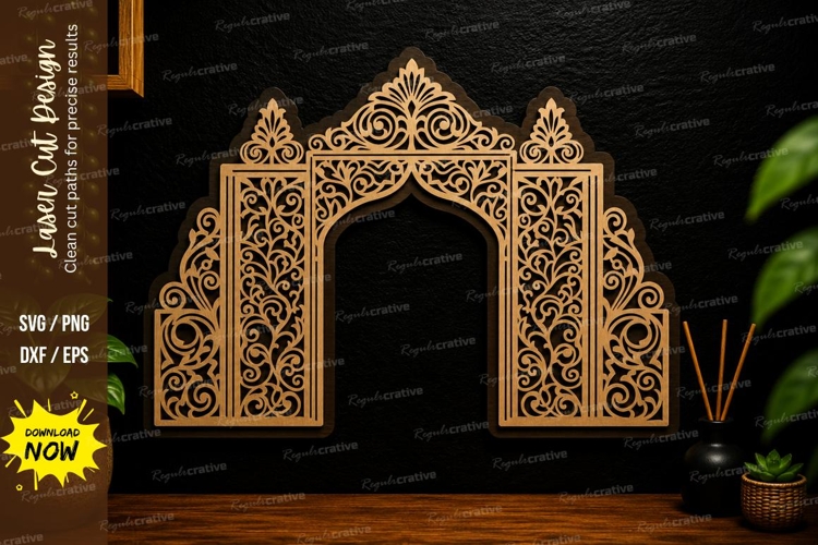 Ornate Archway Laser Cut SVG Wall Art Design ornate arch svg
