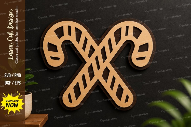 Candy Cane Ornament Laser Cut Svg Design candy cane svg