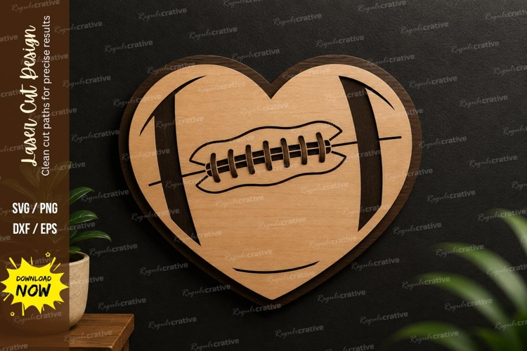 Heart Football Svg Image 15