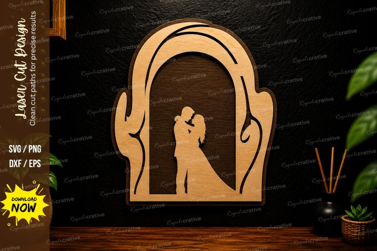 Couple Arch Laser Cut SVG Wall Art couple arch svg, romantic