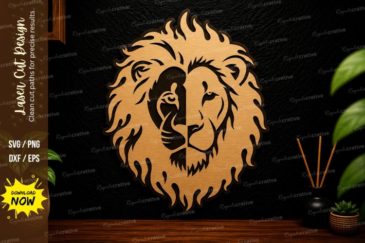 Lion Head SVGs Image 4