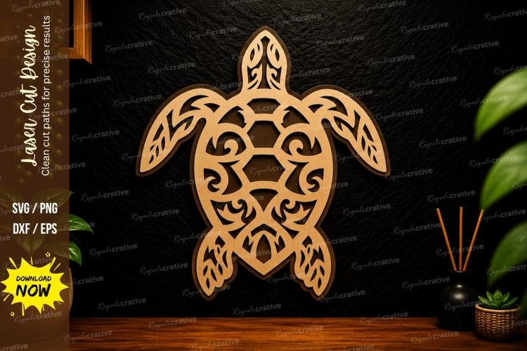 Mandala sea turtle svg Image 4